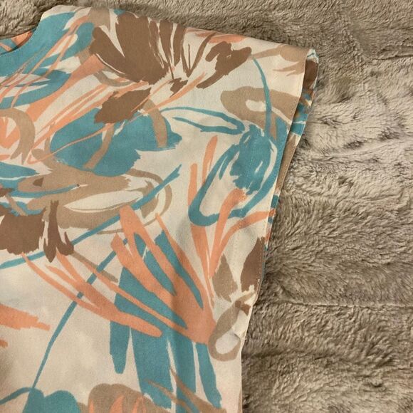 : : VINTAGE 80s Abstract Floral Print Blouse : : - Picture 7 of 16